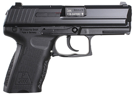 (image for) HK 81000039 P2000 LEM DAO 9mm 10+1 3.85" Syn Grip Blued 2 Mags